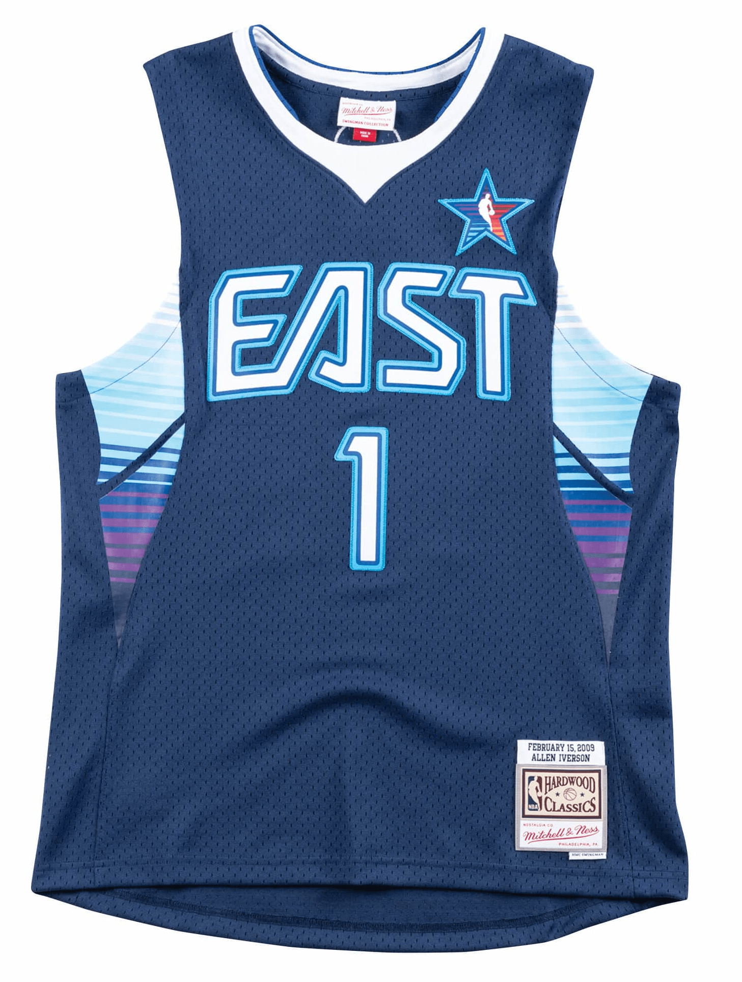 M&N All-Star East Allen Iverson Swingman Jersey (2009-10/Road)